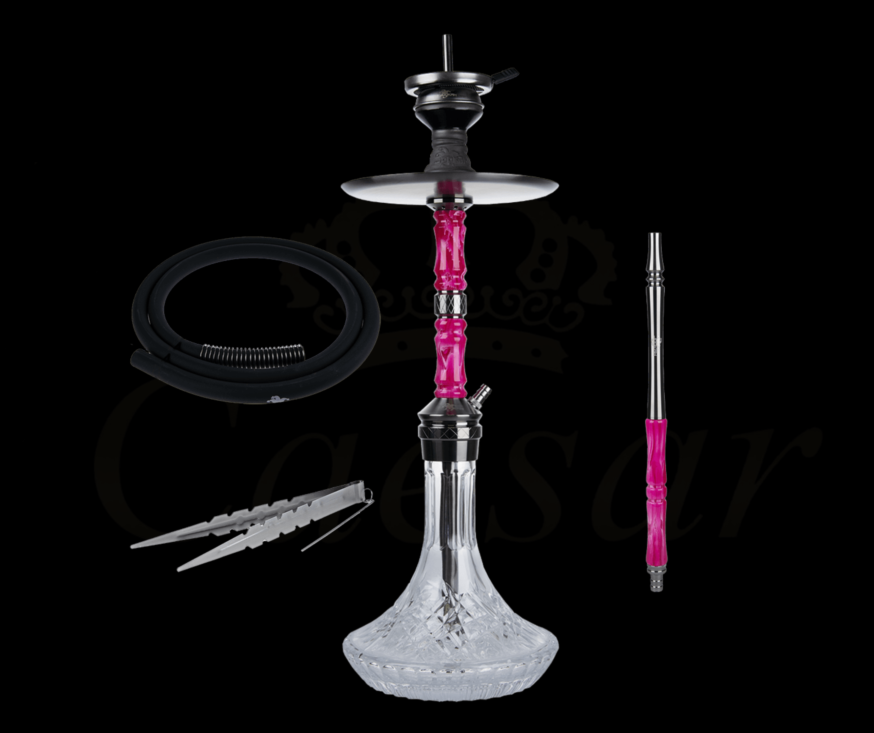 Jookah - Royal Flush - Black Steel Pink - Caesar Shisha