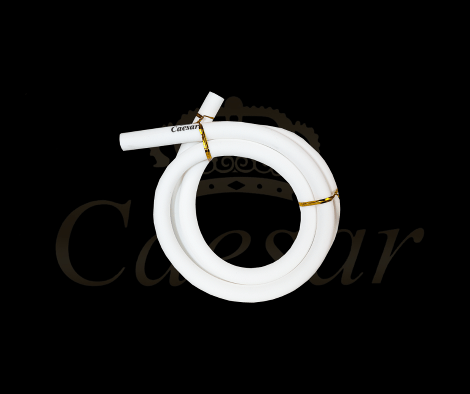 Vandpibe slange - Matt hvid - Caesar Shisha
