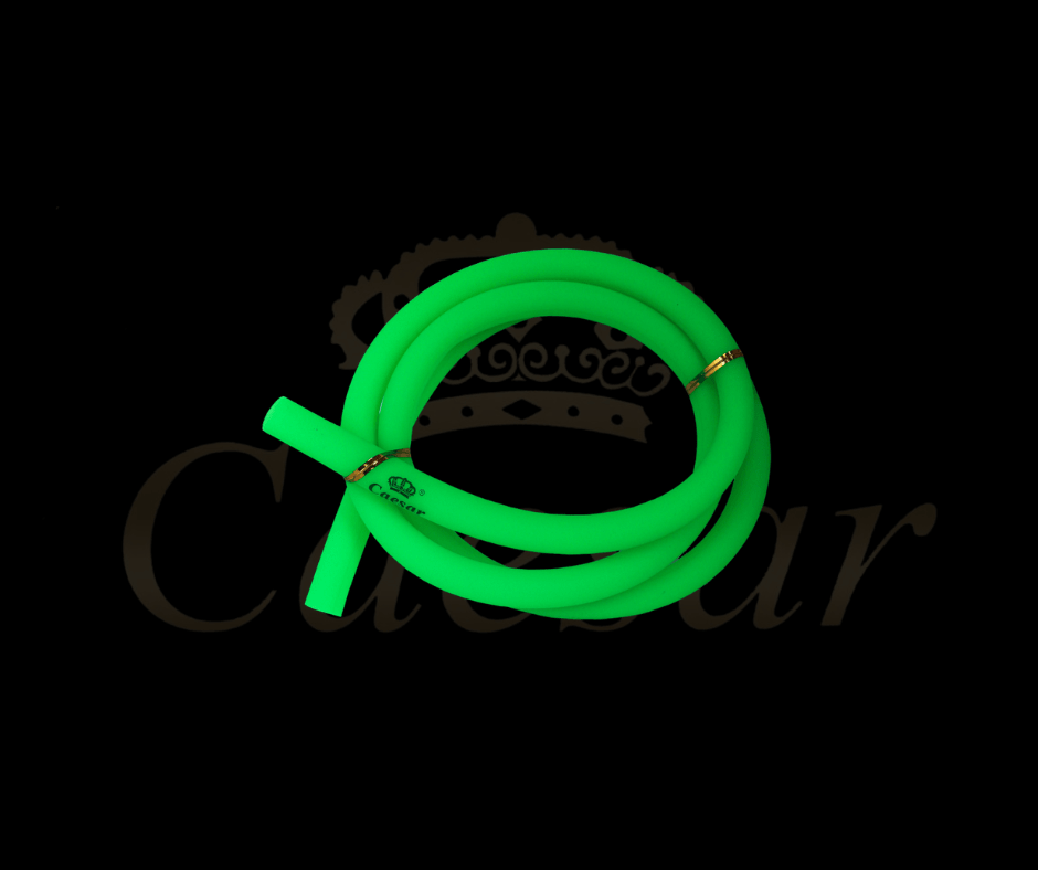 Vandpibe slange - Matt neon grøn - Caesar Shisha