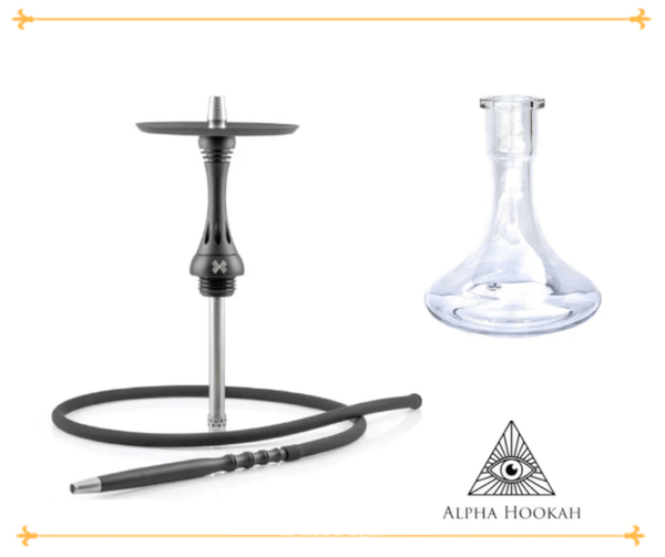 Alpha Stem X Hookah - Matte Black - Caesar Shisha