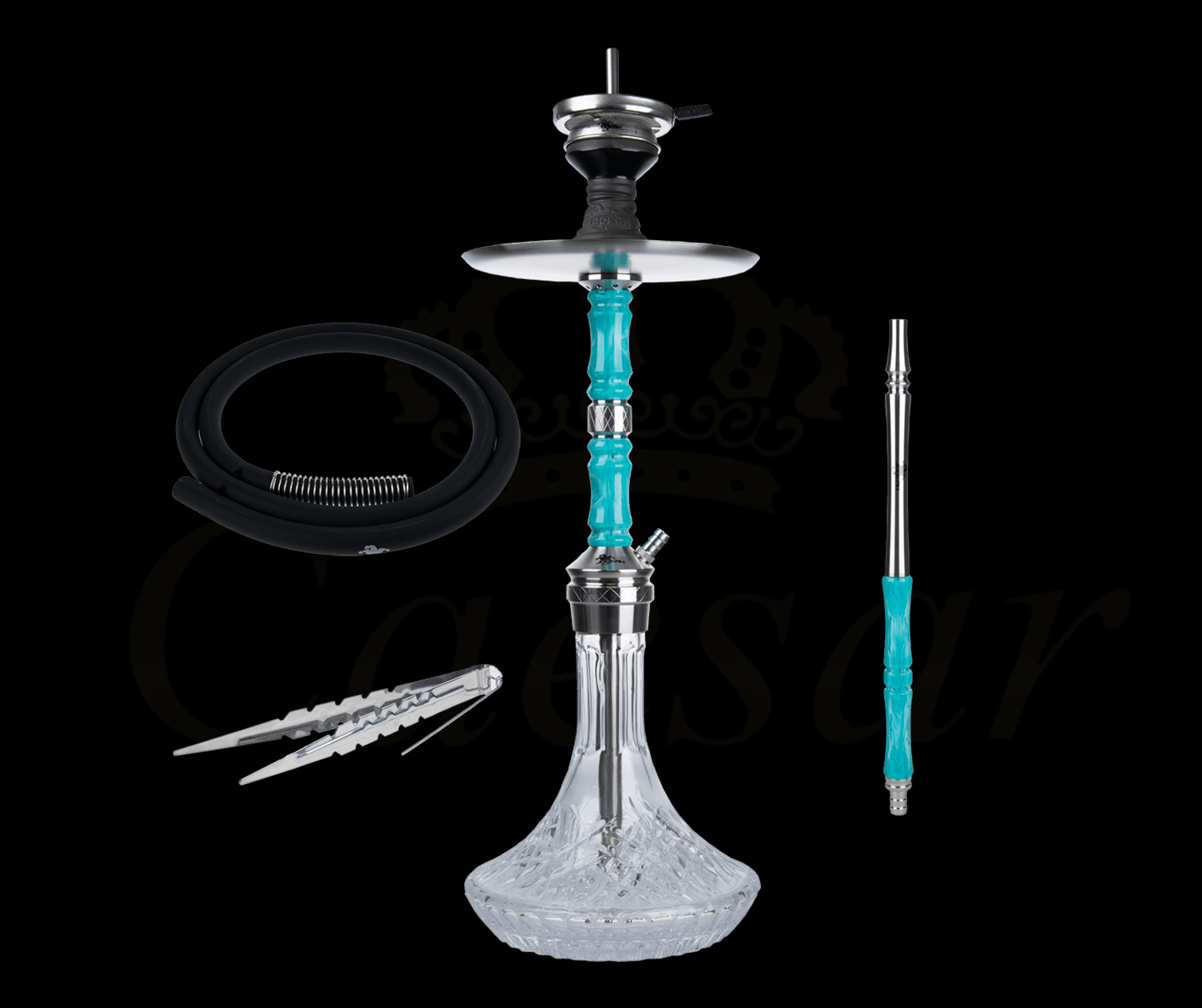 Jookah - Royal Flush - Black Steel Turkis - Caesar Shisha