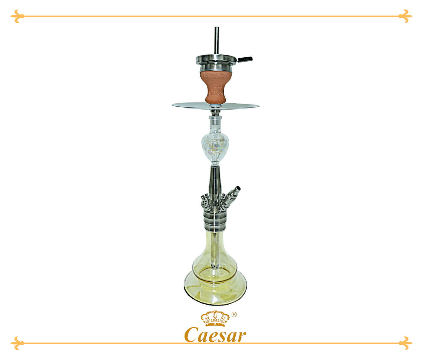 Q&D Tornado - Stainless Steel - Amber - Caesar Shisha