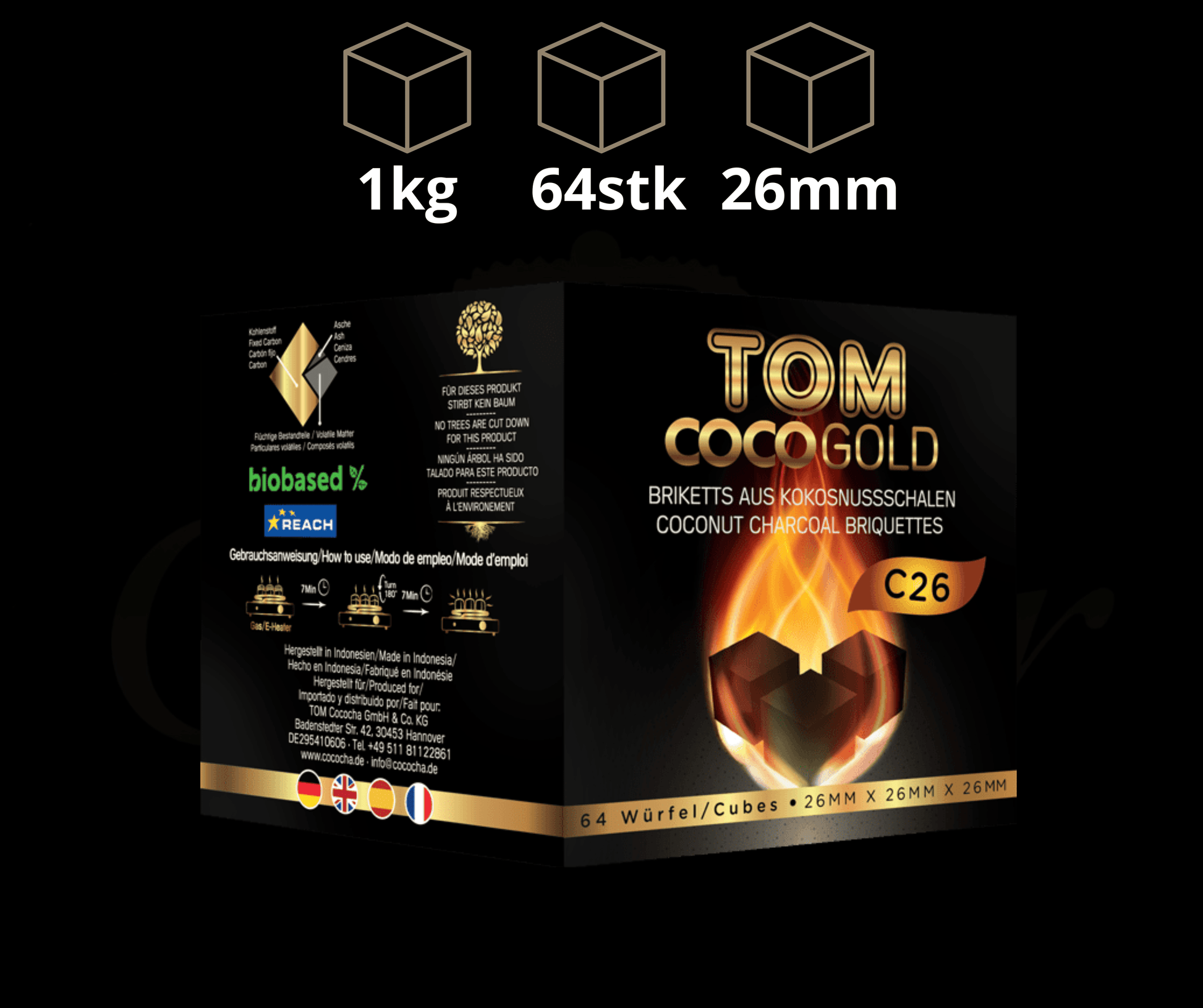 Tom Cococha Gold C26 - Caesar Shisha
