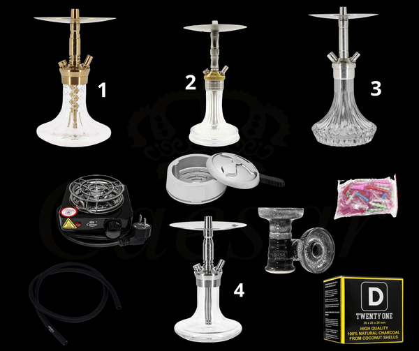 WD Hookah Mini-Serie Pakketilbud - Caesar Shisha